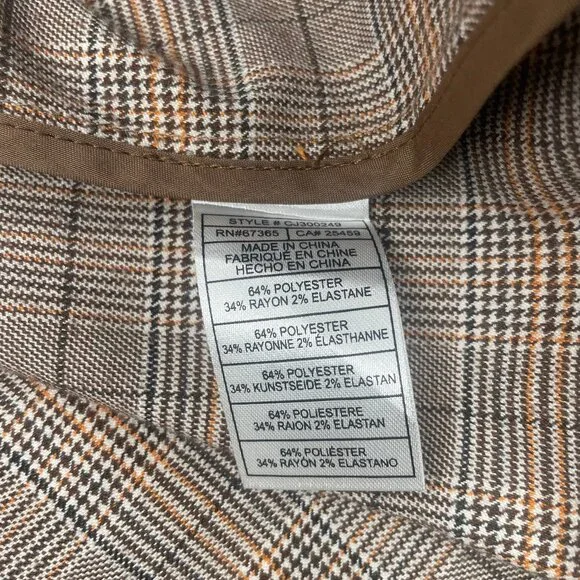 cupcakes and cashmere Plaid Drape Front Trench Coat XS - Picture 13 of 16